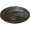 Ekena Millwork Traditional Ceiling Medallion (Fits Canopies up to 2 3/4"), 12"OD x 1"P, Bronze Blue Patina CM12TRBBS - alternate 2